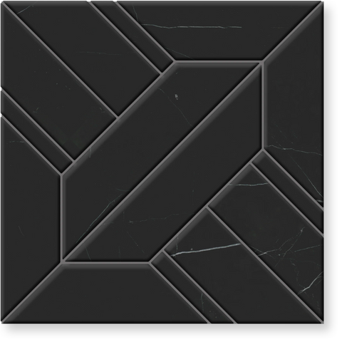 Artevia - Hand-Cut Geometric Marble Mosaic 10" x 10" Sample