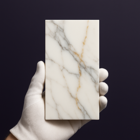 Calacatta Gold Marble Tile Sample