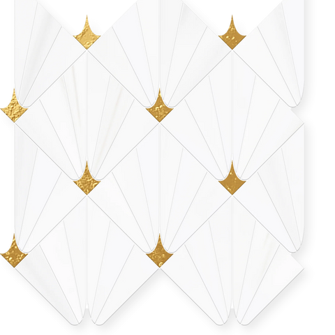 Celeste - Waterjet Celestial Marble Mosaic 11.2" x 11.2" Sample