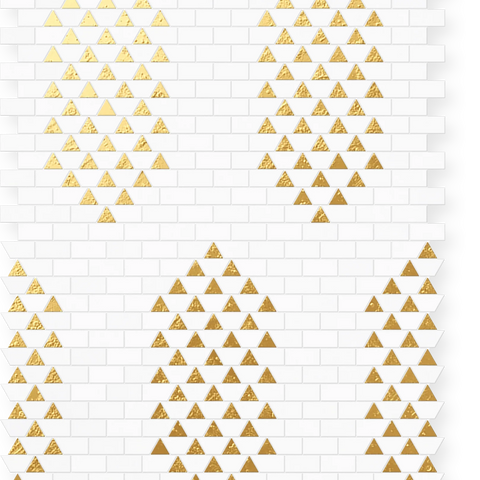 Bloom - Hand-Cut Geometric Marble Mosaic 9.6" x 12.8" Sample