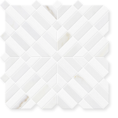 Stratix - Hand-Cut Marble Diamond Mosaic Honed 12.4