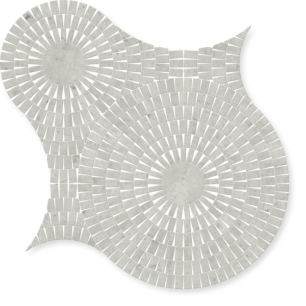 Drift Hand-Cut Circular Marble Mosaic 12.2" x 12.2"