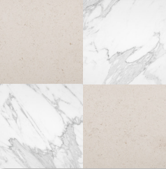 Calacatta Gold and Porto Beige