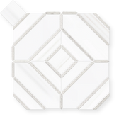 Tranquil - Hand-Cut Marble Diamond Mosaic  12