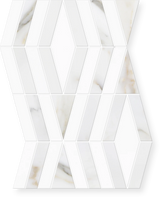 Lucente - Hand-Cut Marble Diamond Mosaic 10.4