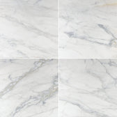 Calacatta Caldia 24x24 White Marble Tile