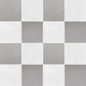 Oriental White and Spanish Grey 12x12 Marble Honed Checkerboard Tile