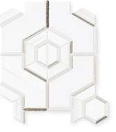 Aurelia - Waterjet & Hand-Cut Marble Mosaic Honed and Polished 10