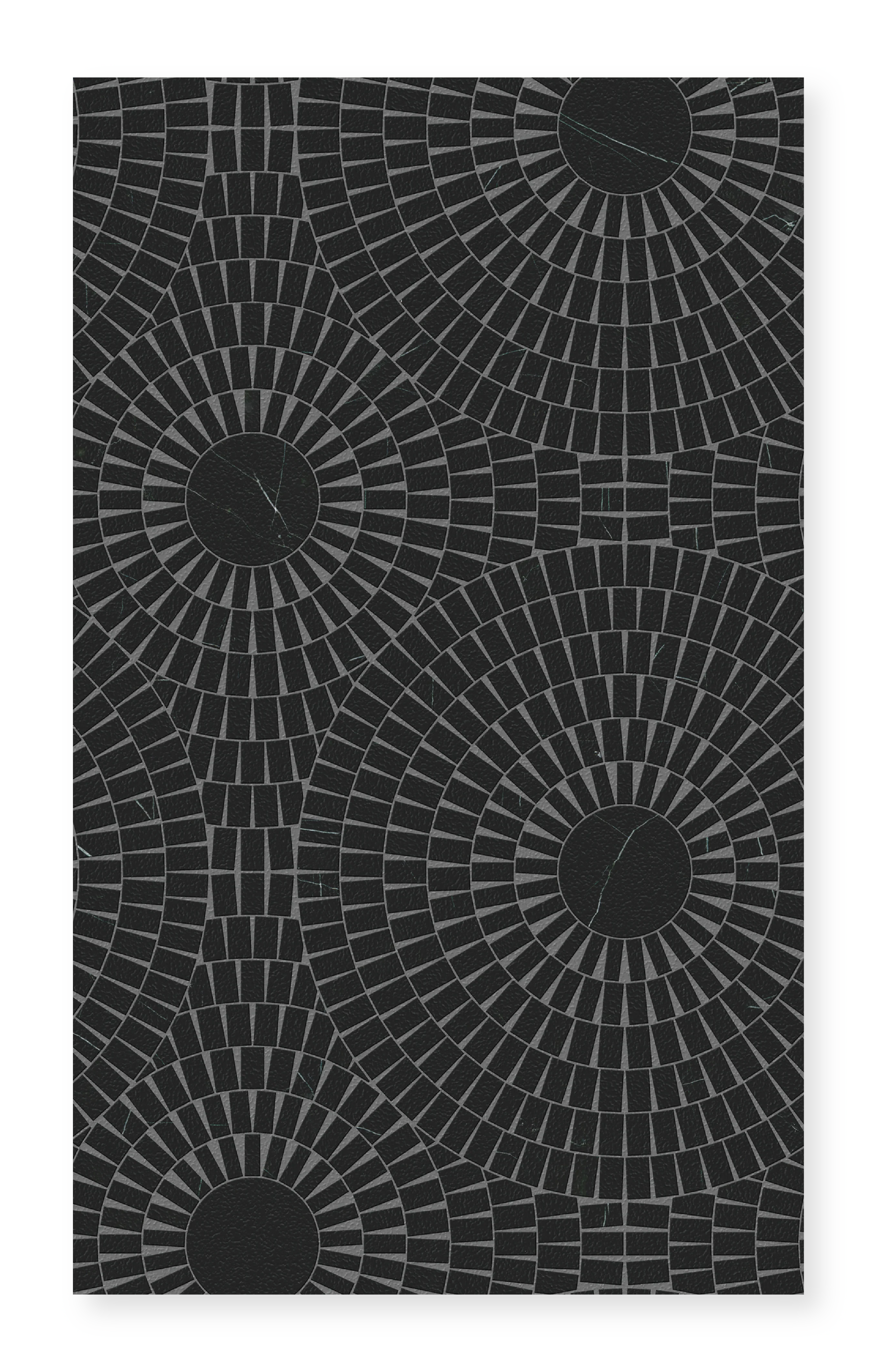 Drift - Hand-Cut Circular Marble Mosaic 12.2