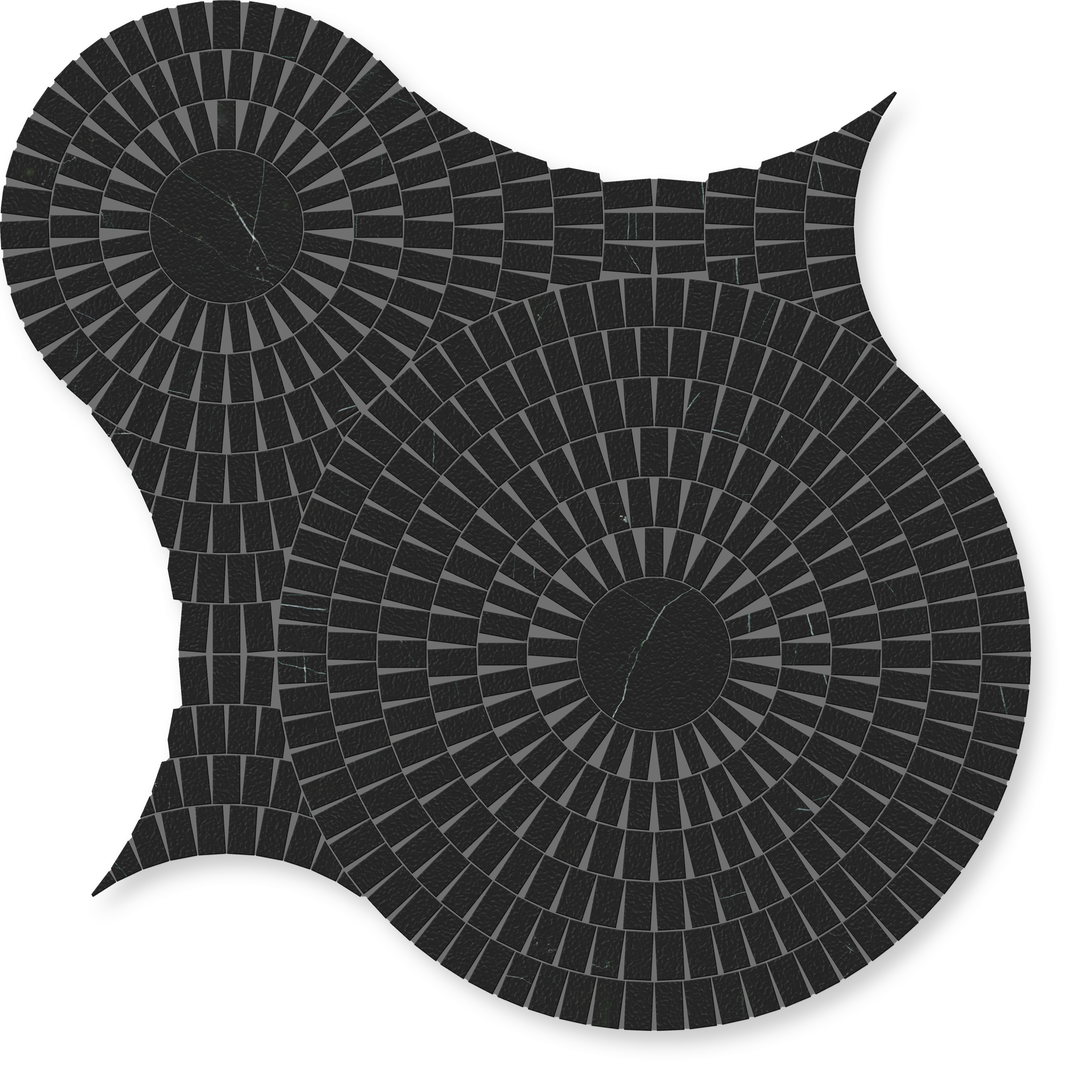 Drift - Hand-Cut Circular Marble Mosaic 12.2