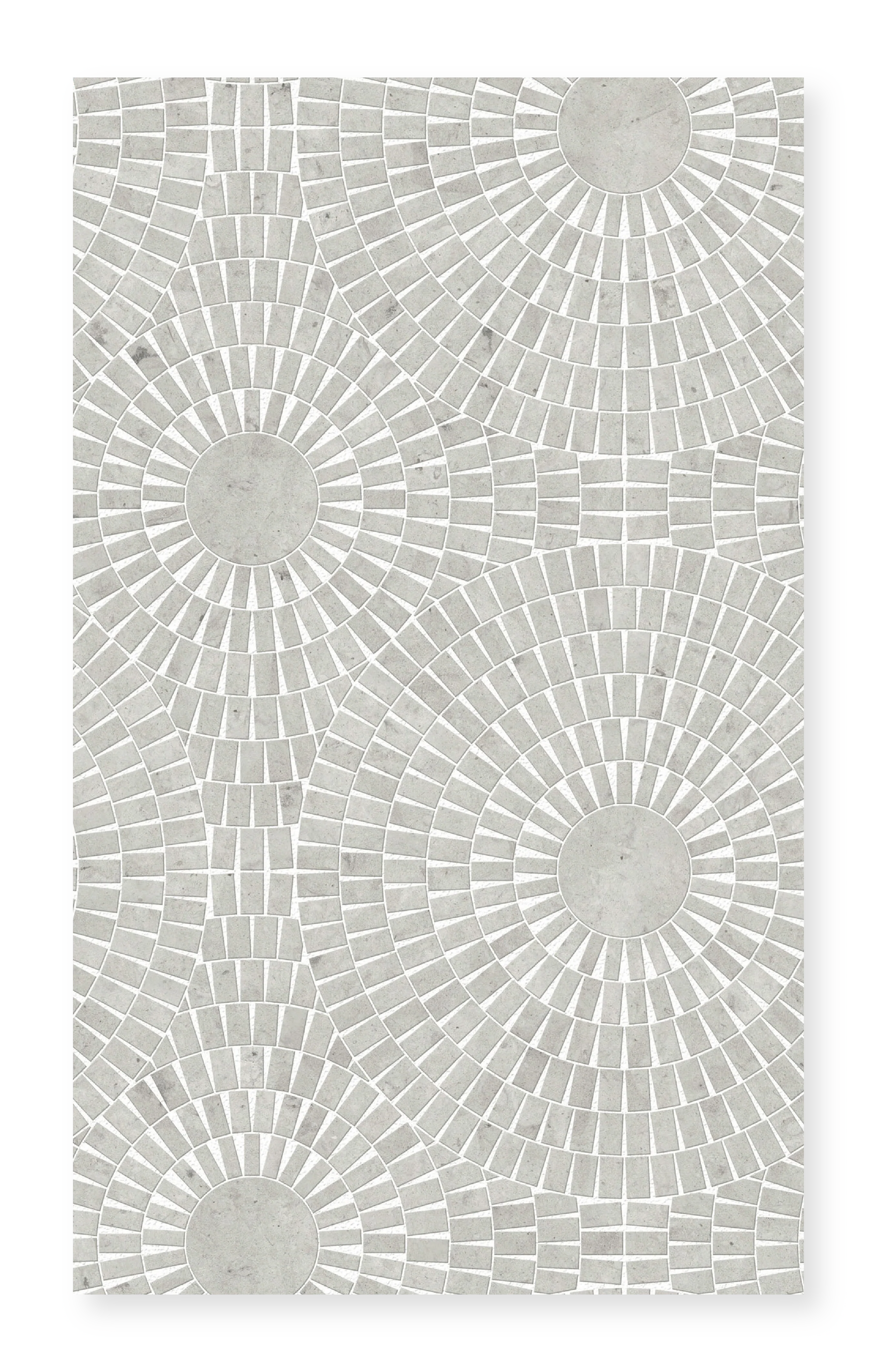 Drift - Hand-Cut Circular Marble Mosaic 12.2