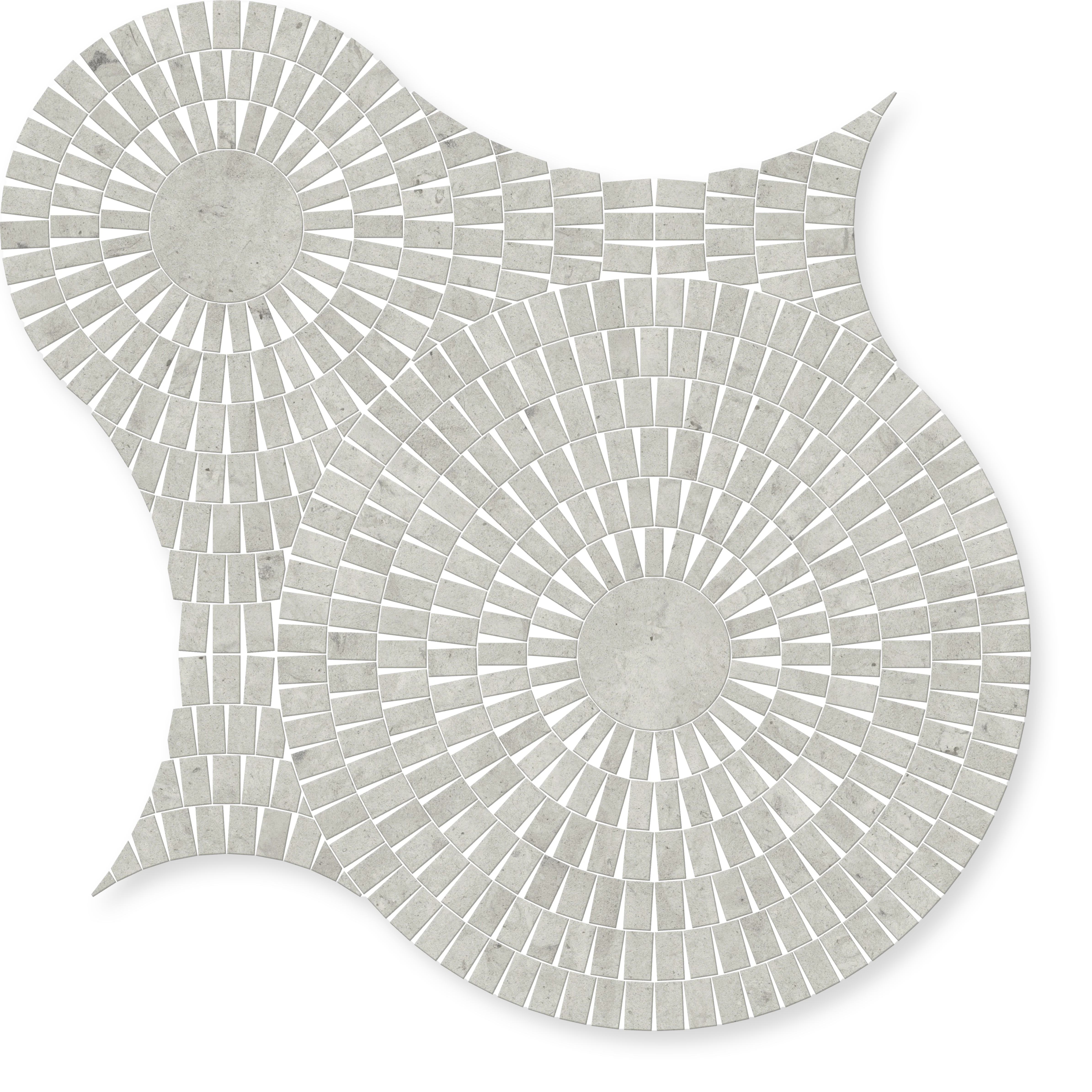 Drift - Hand-Cut Circular Marble Mosaic 12.2