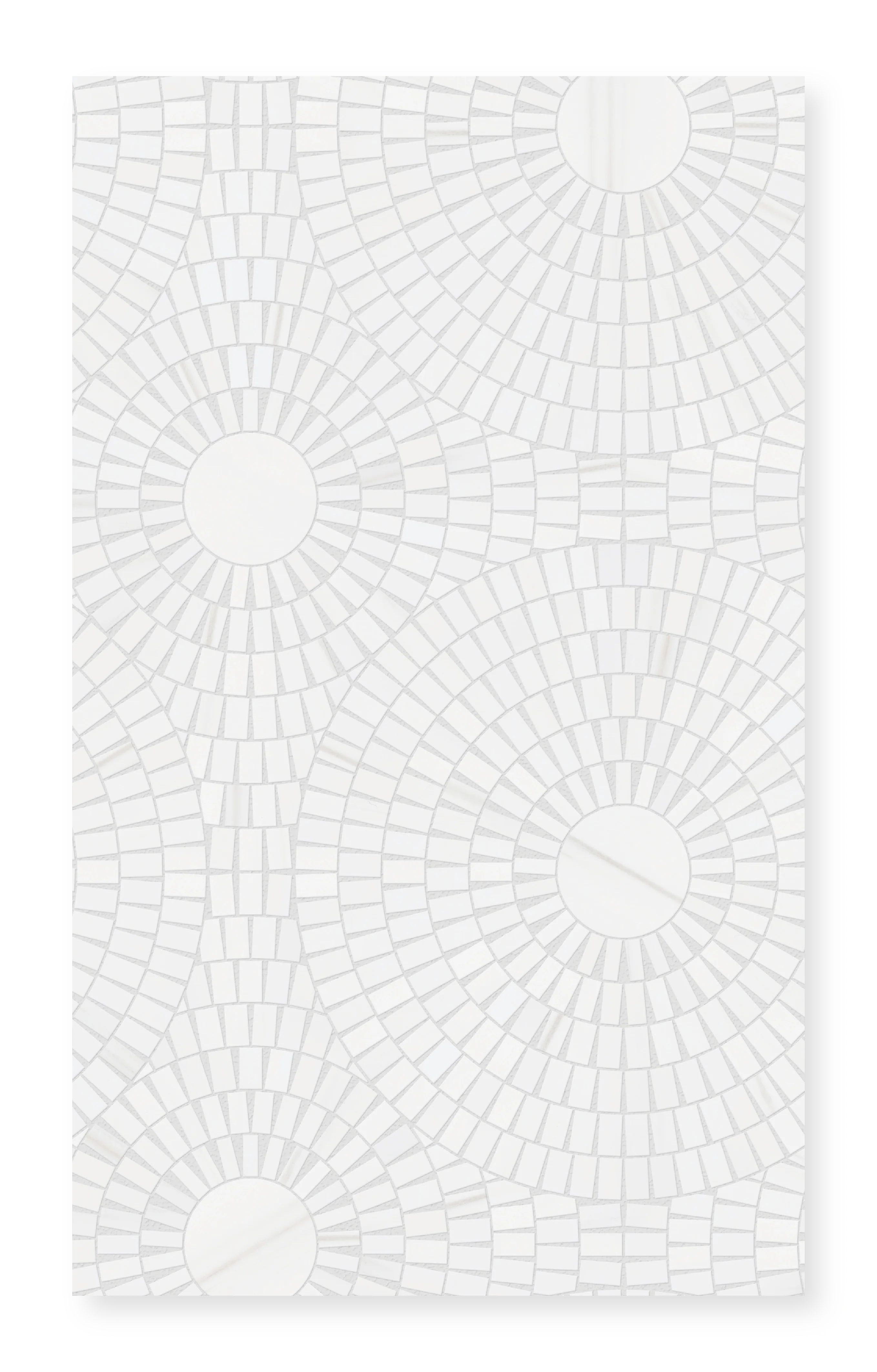 Drift - Hand-Cut Circular Marble Mosaic 12.2