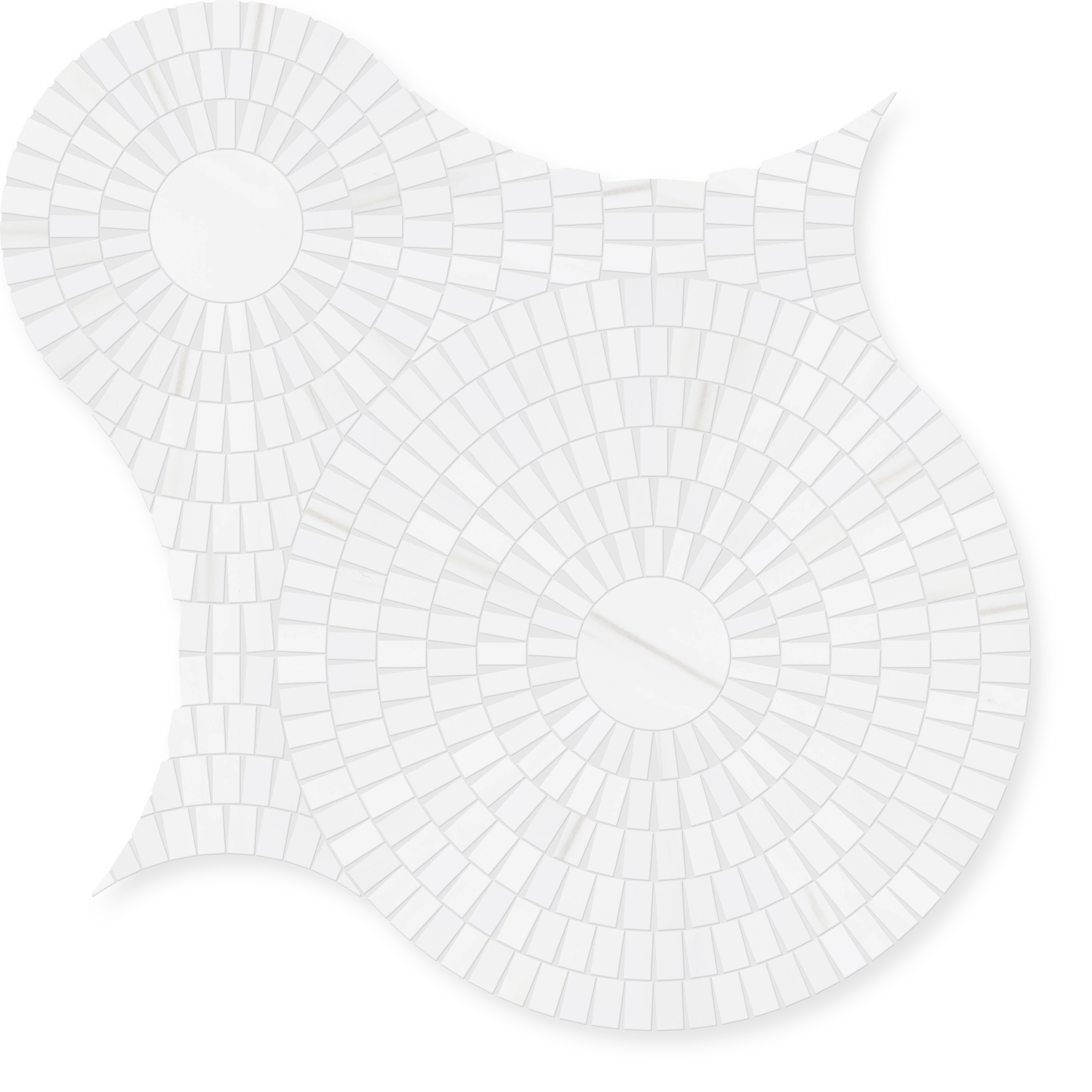 Drift - Hand-Cut Circular Marble Mosaic 12.2