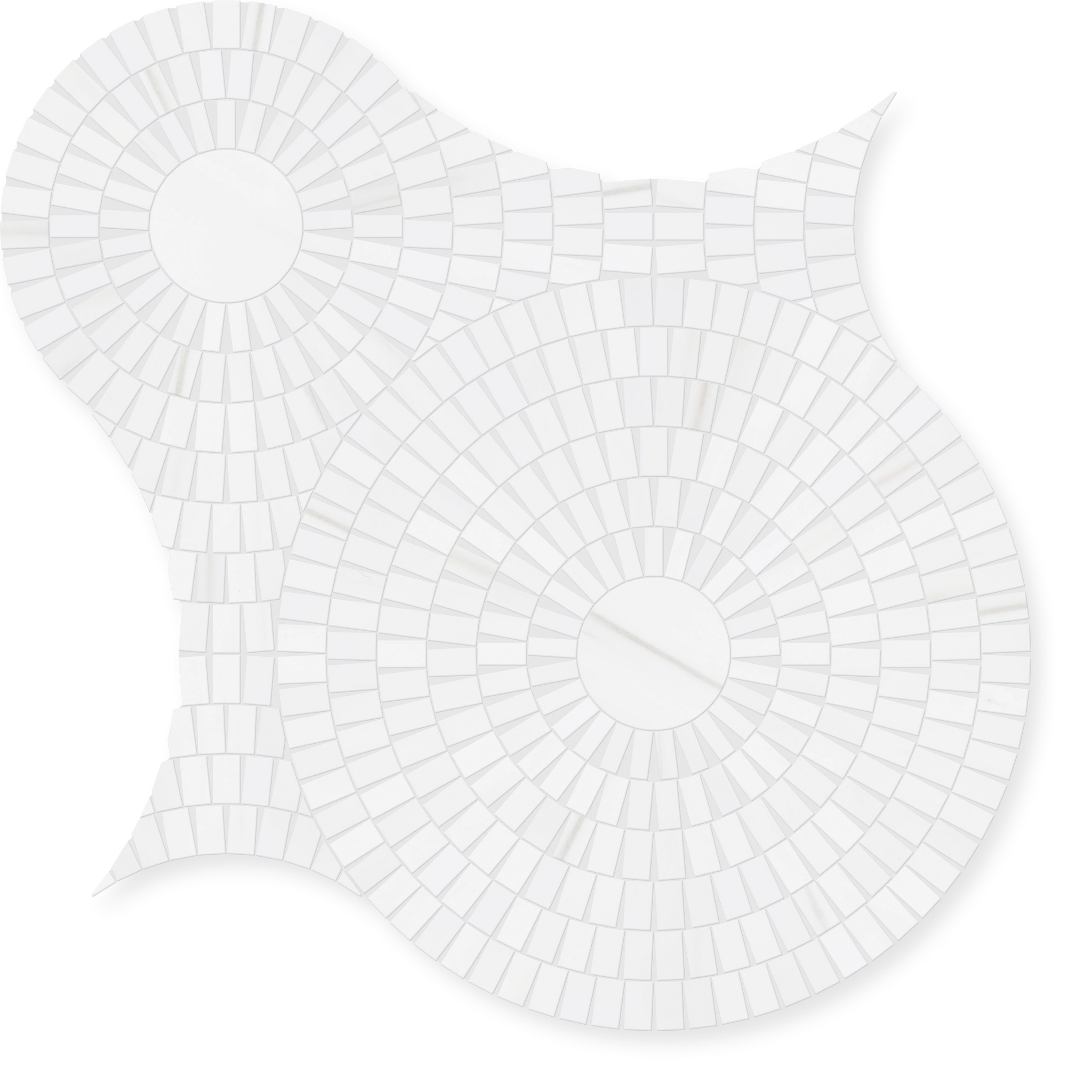 Drift - Hand-Cut Circular Marble Mosaic 12.2