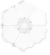 Thassian Bloom - Waterjet Marble Mosaic 11.6