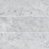 White Carrara 4x12 Light Grey Marble Tile